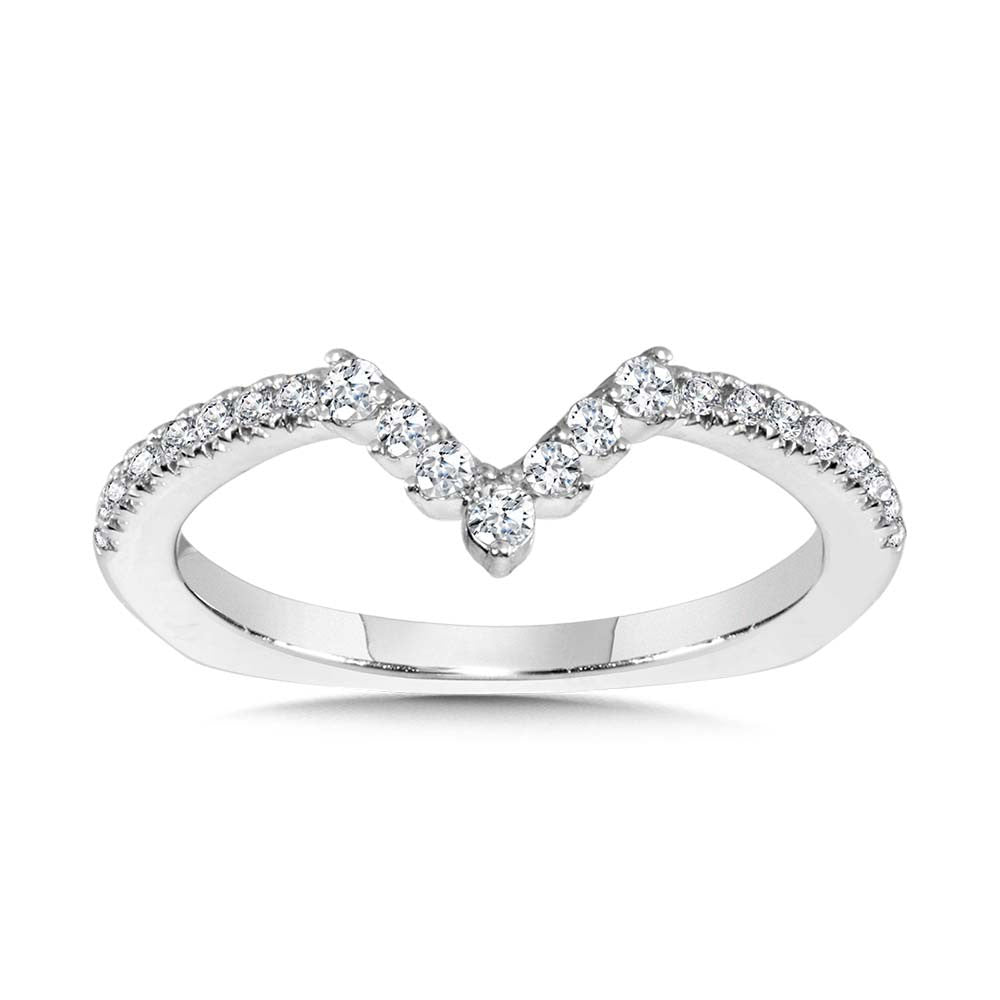 Valina Chevron-Shaped Diamond Wedding Band R2204BW