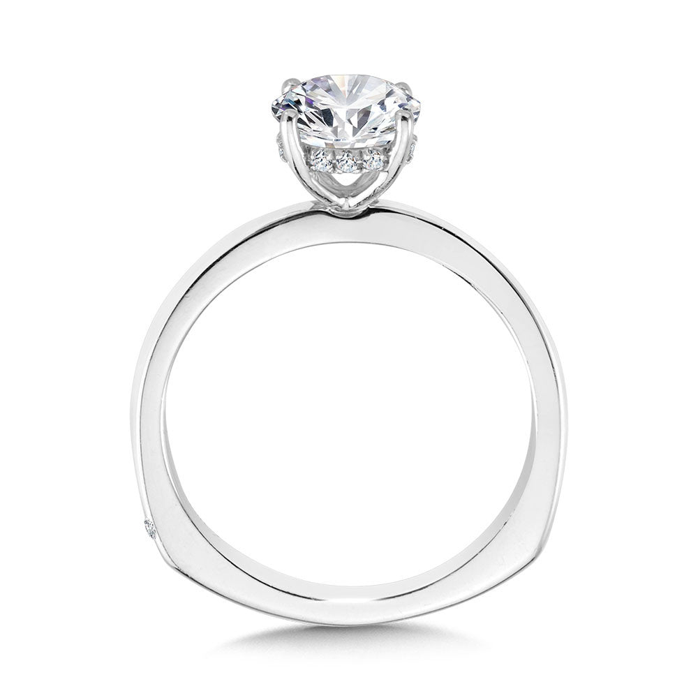 Valina WG Solitaire Hidden Halo Diamond Engagement Ring R2238W