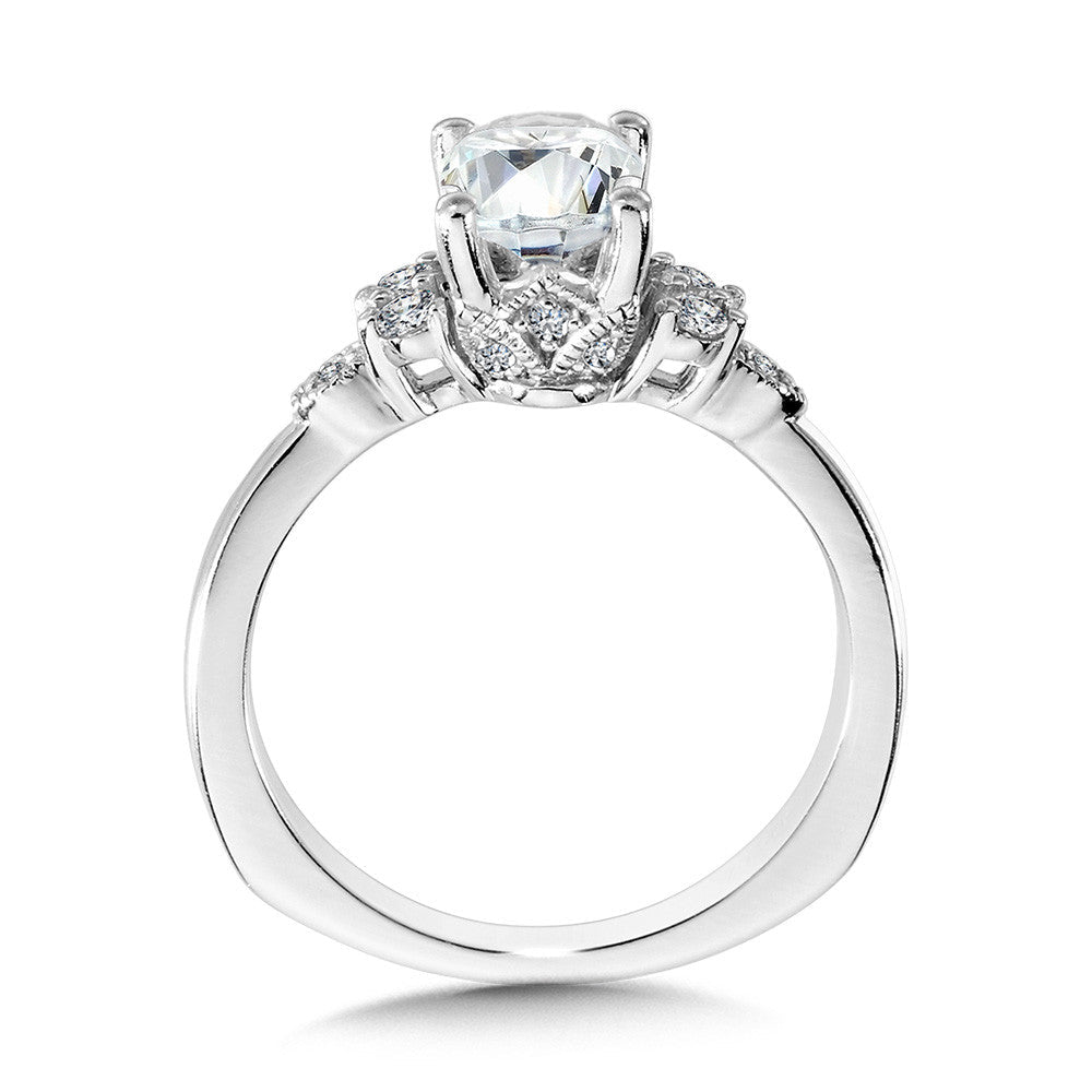 Valina Oval-Cut Tapered & Winged Diamond Engagement Ring R2243W