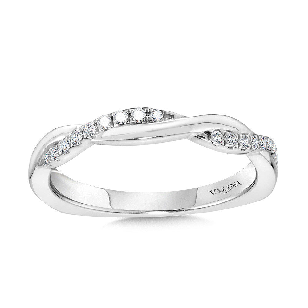 CRISSCROSS DIAMOND WEDDING BAND R2248BW