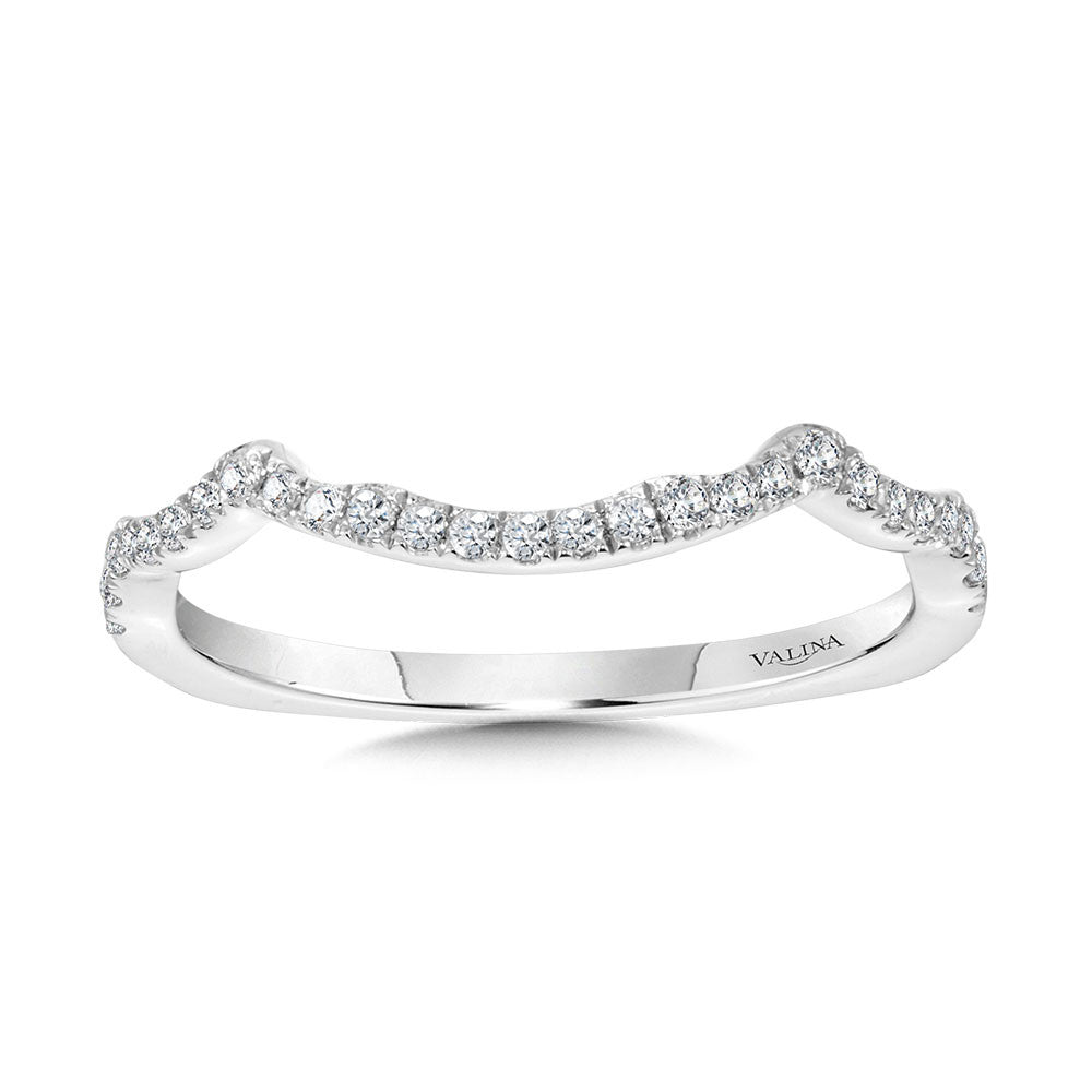 Valina Curved Diamond Wedding Band R2249BW