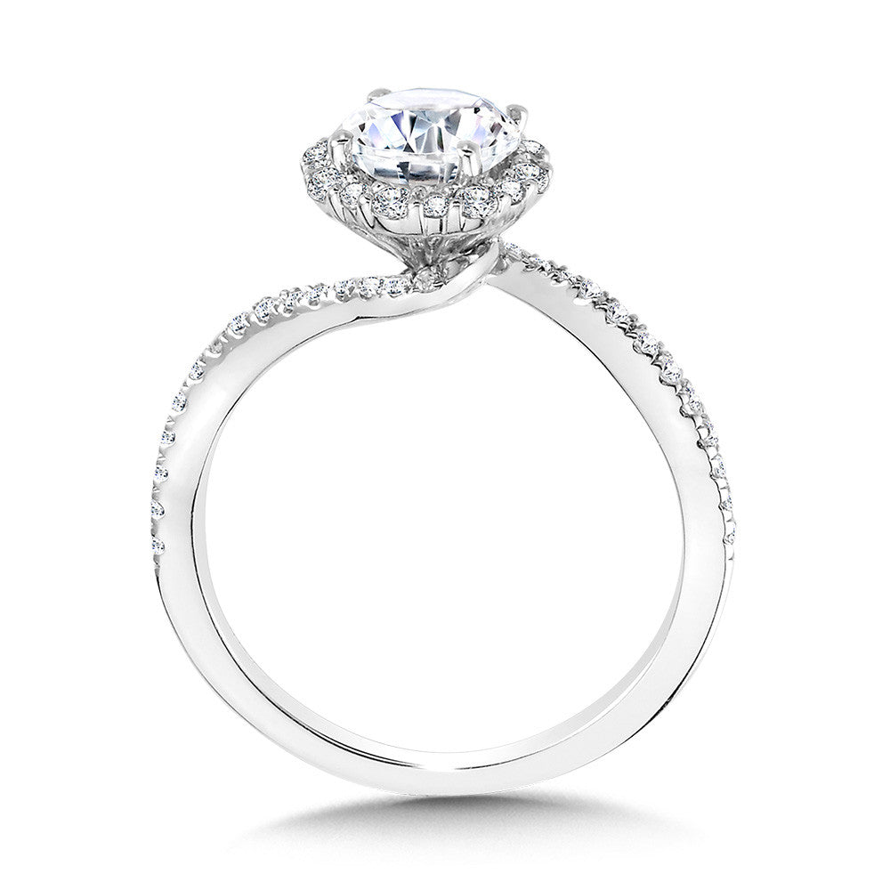 Valina Bypass Blooming Halo Diamond Engagement Ring R2257W-SR
