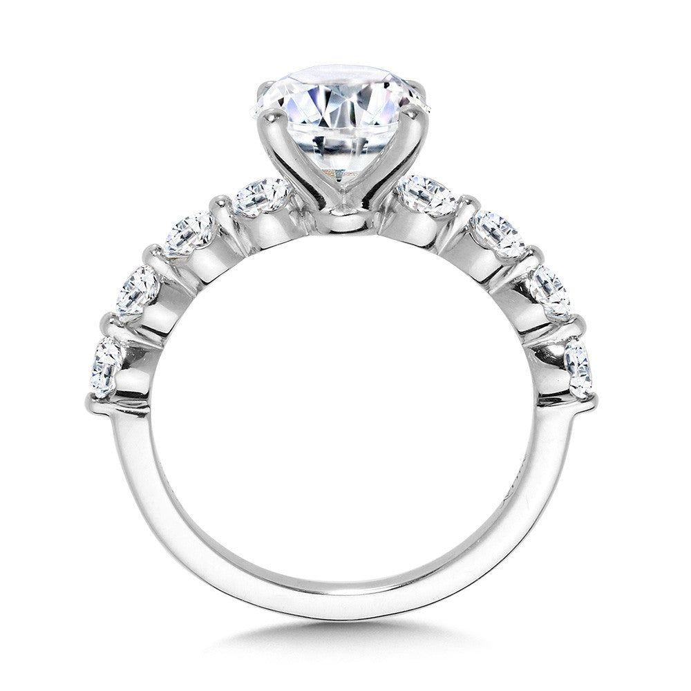 Valina Straight Shared-Prong Diamond Engagement Ring R2336W-SR