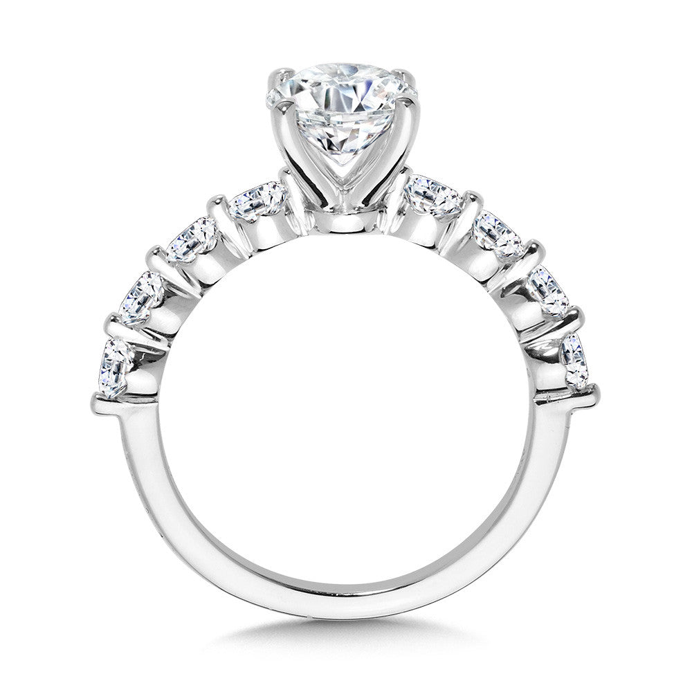 Valina Straight Shared-Prong Diamond Engagement Ring R2345W-SR