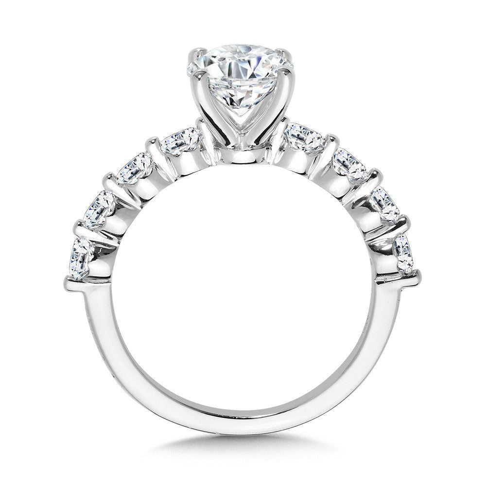 Valina Straight Shared-Prong Diamond Engagement Ring R2345W-SR