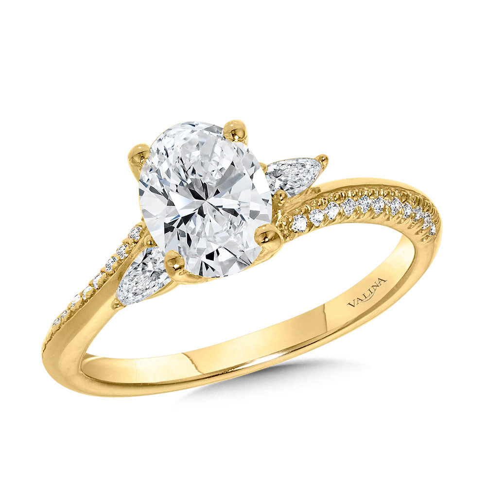 Valina Pear-Accented Oval-Cut Diamond Bypass & Hidden Halo Engagement Ring R2374Y-SR
