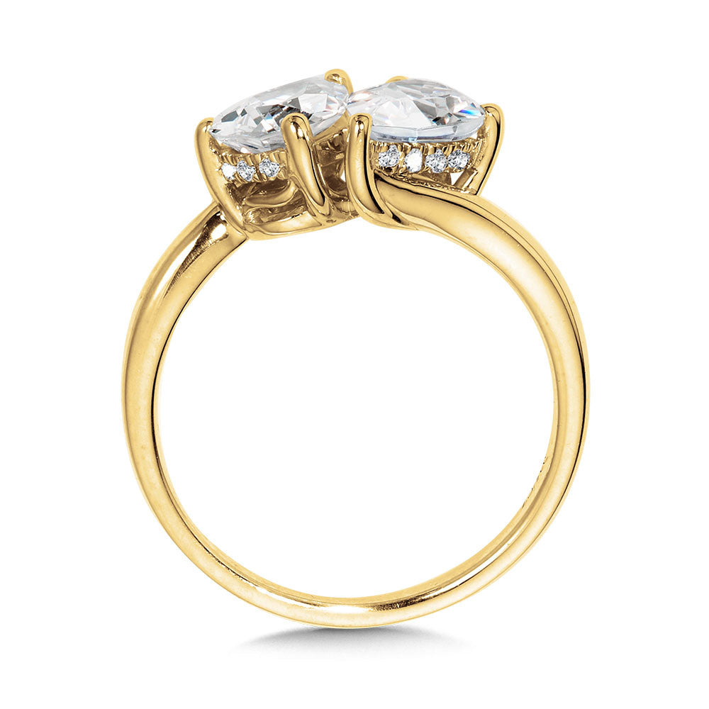 Valina Pear-Cut Double Center Stone & Hidden Halo Solitaire Engagement Ring R2386Y-SR