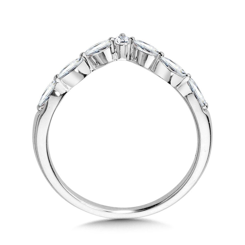 Valina Marquise Diamond Chevron Wedding Band R2393BW-SR