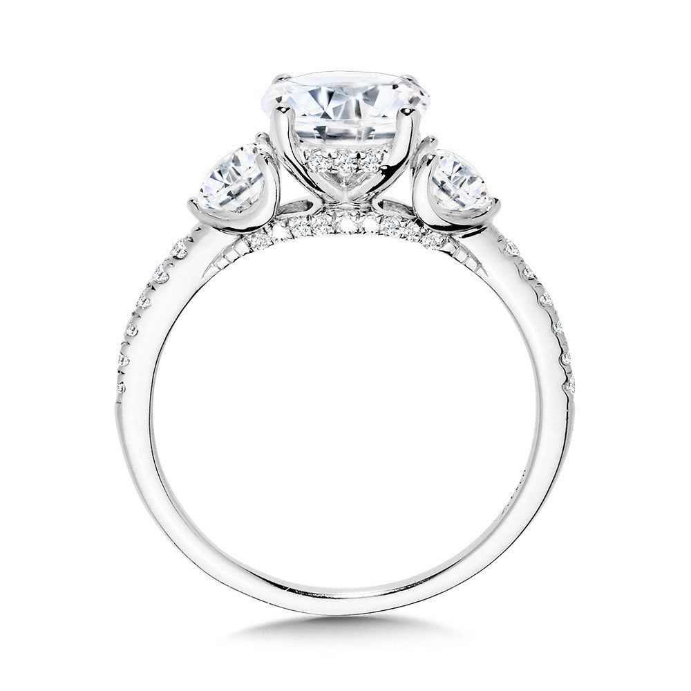 Valina Round Three-Stone Diamond Engagement Ring R2408W-SR