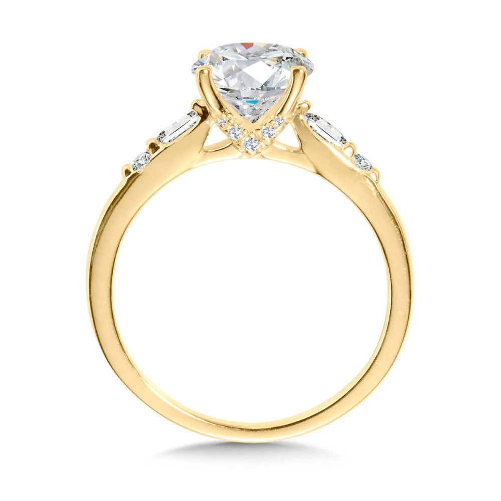 Valina Side Stone Diamond Engagement Ring R2456Y-SR