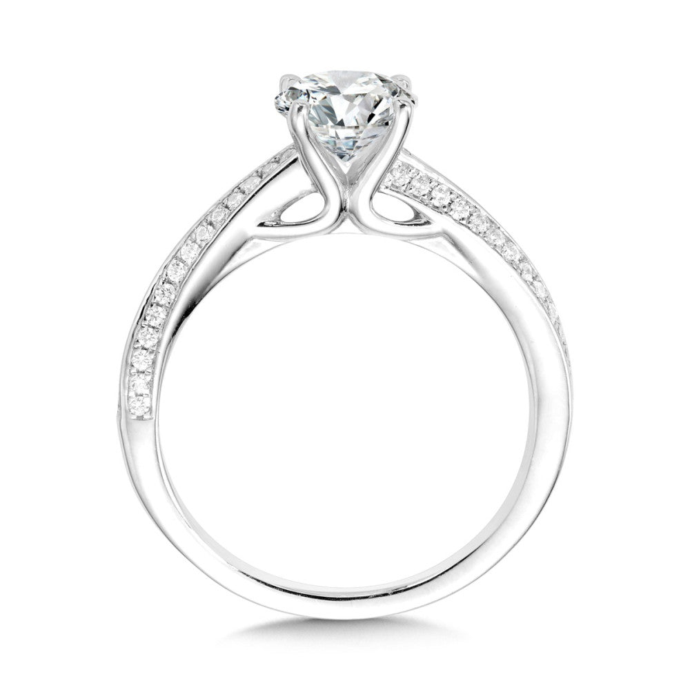 Valina Twist Bypass Diamond Engagement Ring R2461W-SR