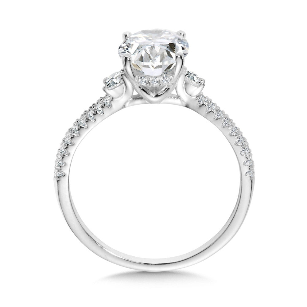 Valina Three-Stone Oval-Cut Diamond Engagement Ring R2464W-SR