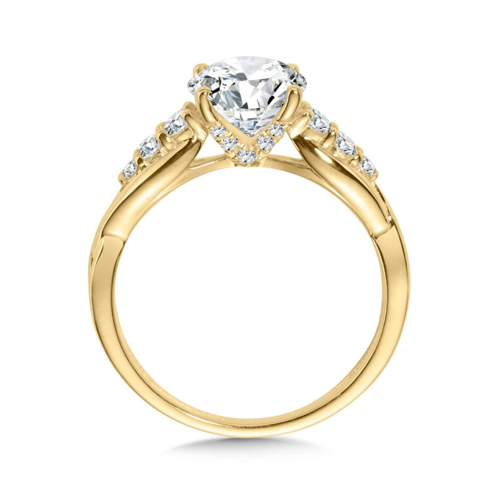 Valina Criss-Cross Diamond Engagement Ring R2479Y-SR