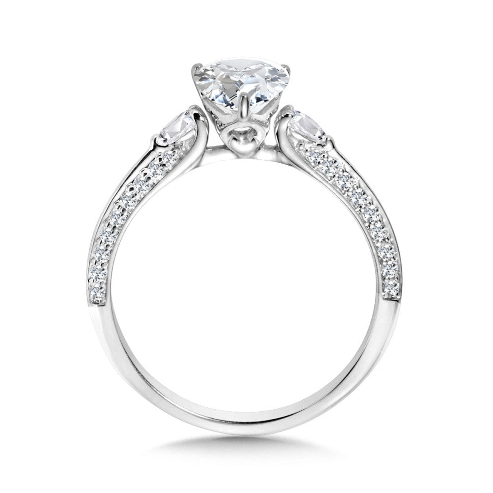 Valina Three-Stone Pear-Cut Diamond Engagement Ring R2489W-SR