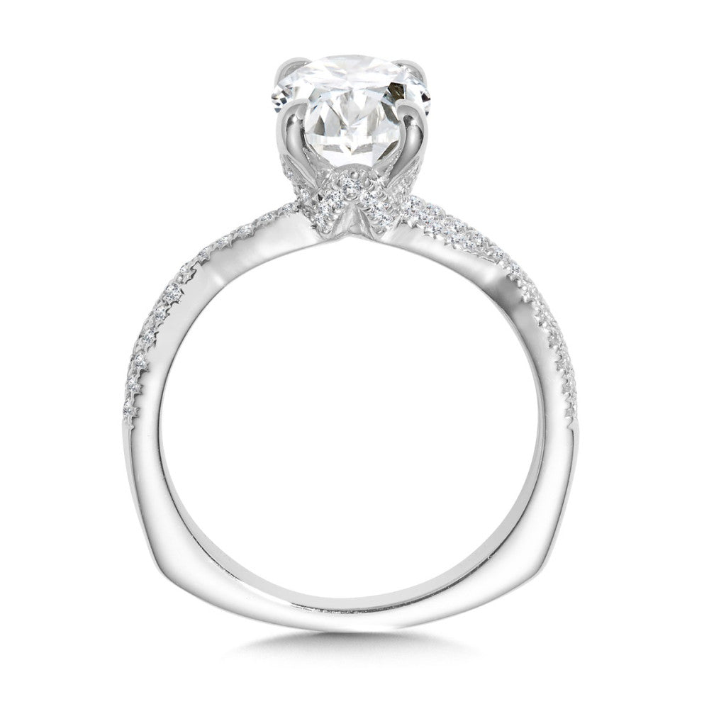 Valina Oval-Cut Diamond Crisscross Engagement Ring R2501W