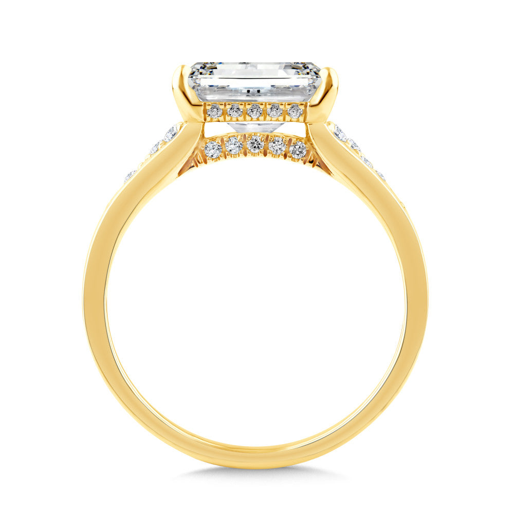 Radiant-Cut Stardust Diamond Engagement Ring R2520Y-SR
