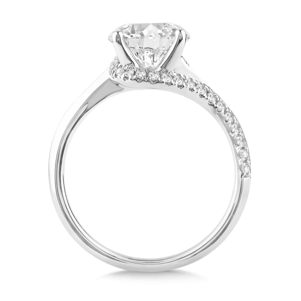 Valina 14K Spiral Diamond Engagement Ring R2534W-SR