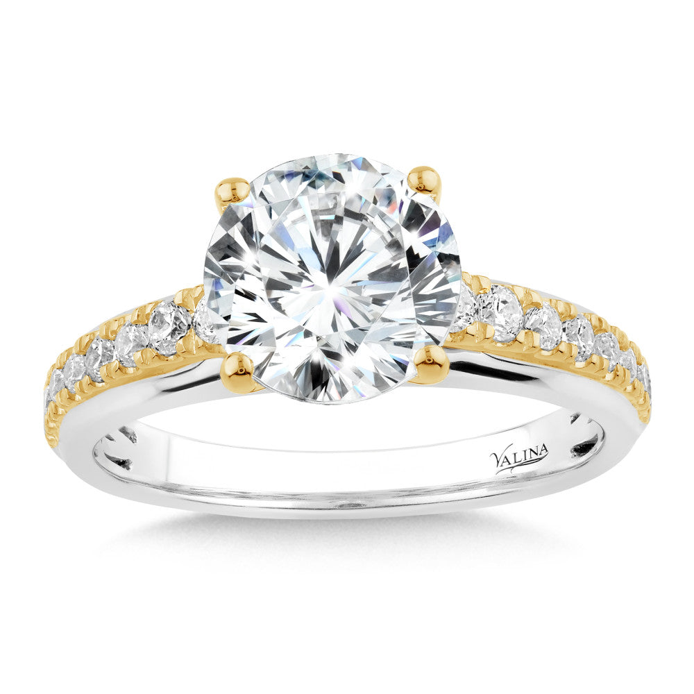 Valina 14K Two-Tone Diamond Engagement Ring R2553YW-SR