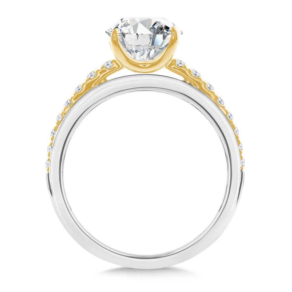 Valina 14K Two-Tone Diamond Engagement Ring R2553YW-SR