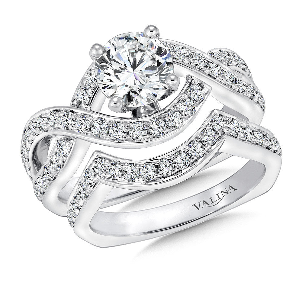 Valina Spiral Style Diamond Engagement Ring R9245W