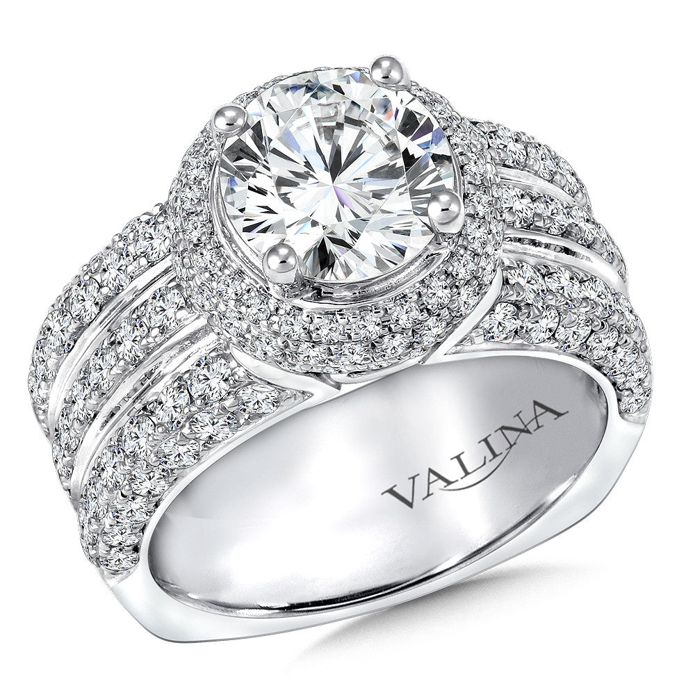Valina Statement Halo Engagement Ring R9259W