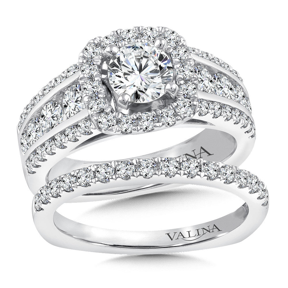 Valina Halo Engagement Ring R9853W