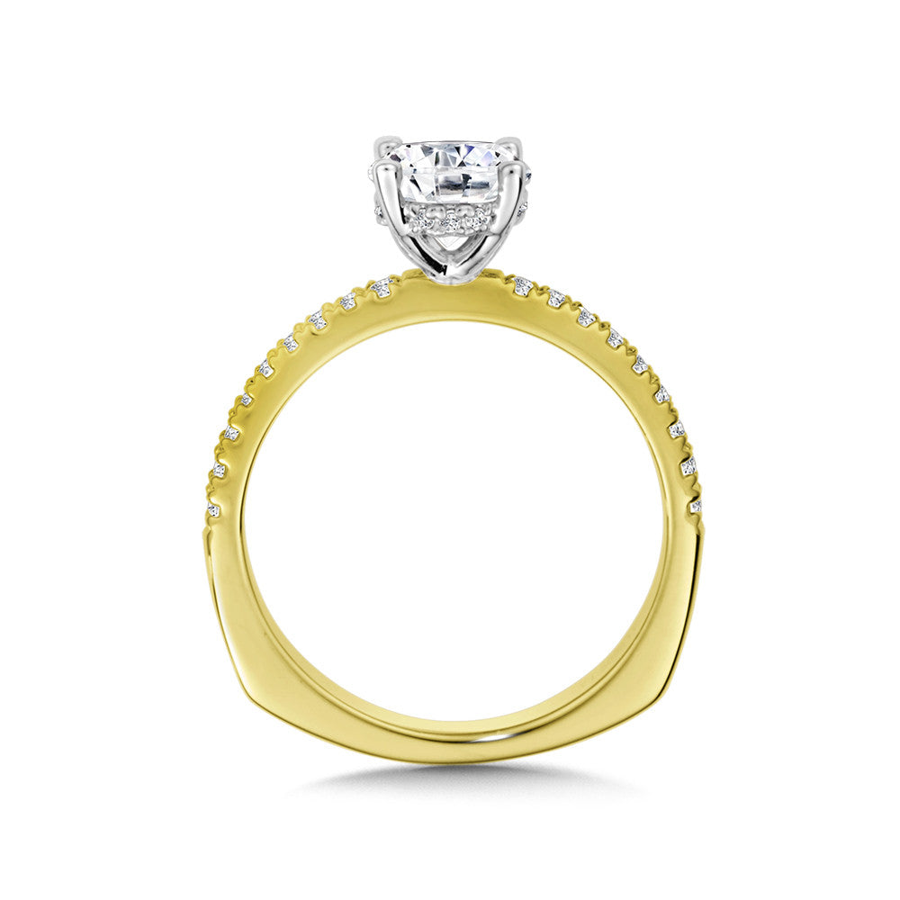 Valina Straight Diamond Engagement Ring R9918Y