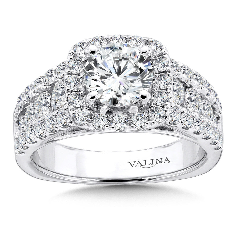 Valina Cushion Halo Engagement Ring R9941W