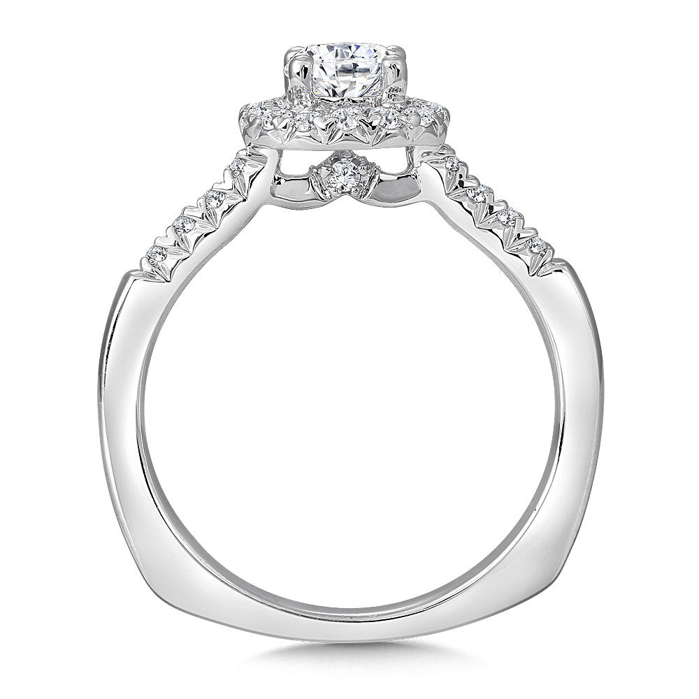 Valina Round Halo Diamond Engagement Ring RQ9353W
