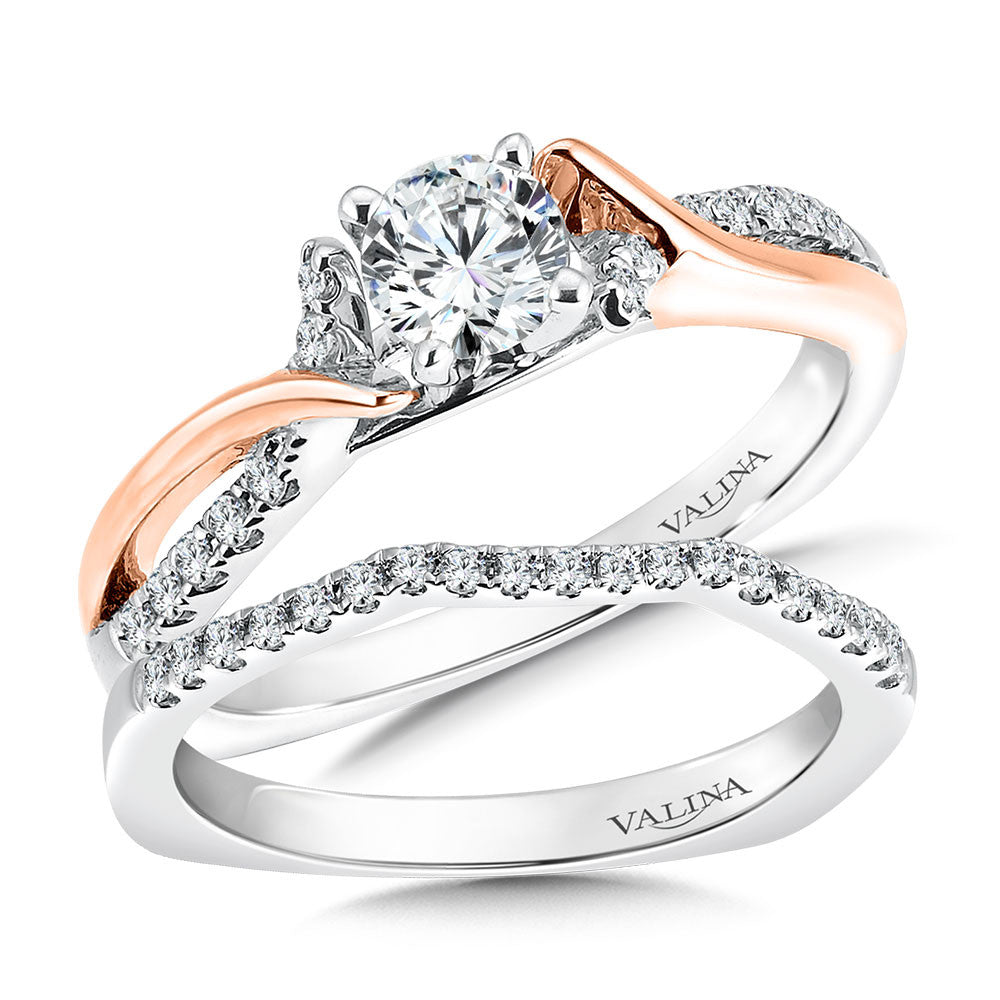 Valina Rose & White Gold Diamond Engagement Ring RQ9370WP