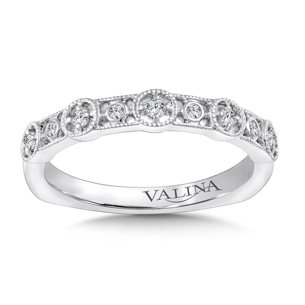 Valina Decorative Milgraine Stackable Diamond Wedding Band RS9835BW