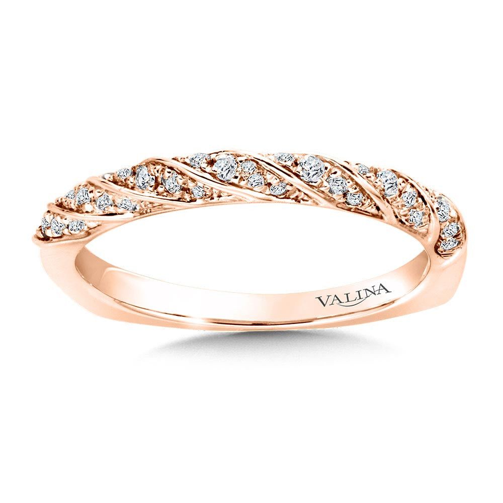 Valina Straight Spiral Stackable Diamond Wedding Band RS9838BP