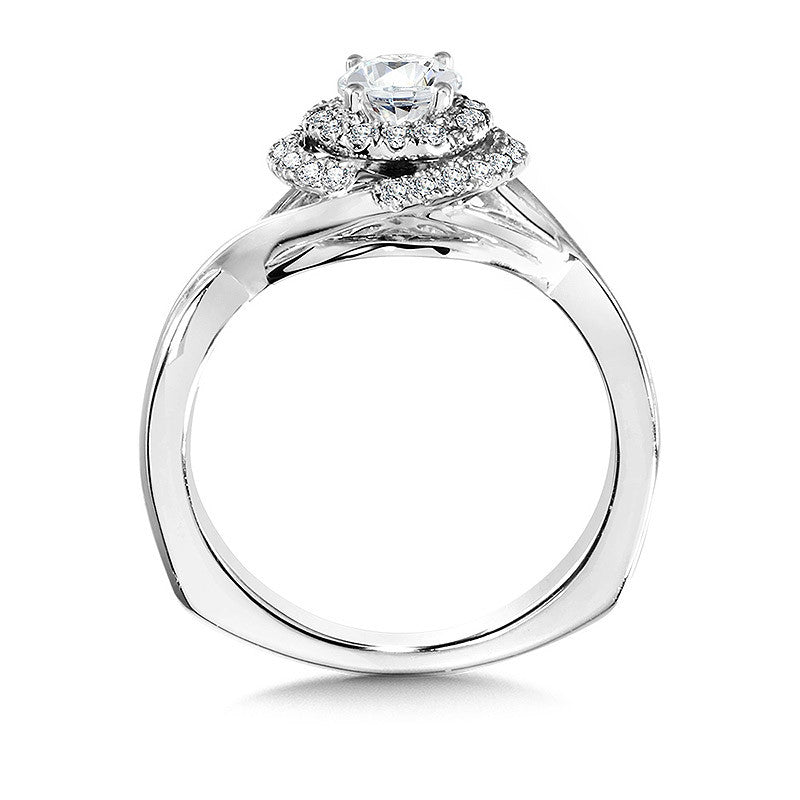 Valina Double Halo Engagement Ring R1055W