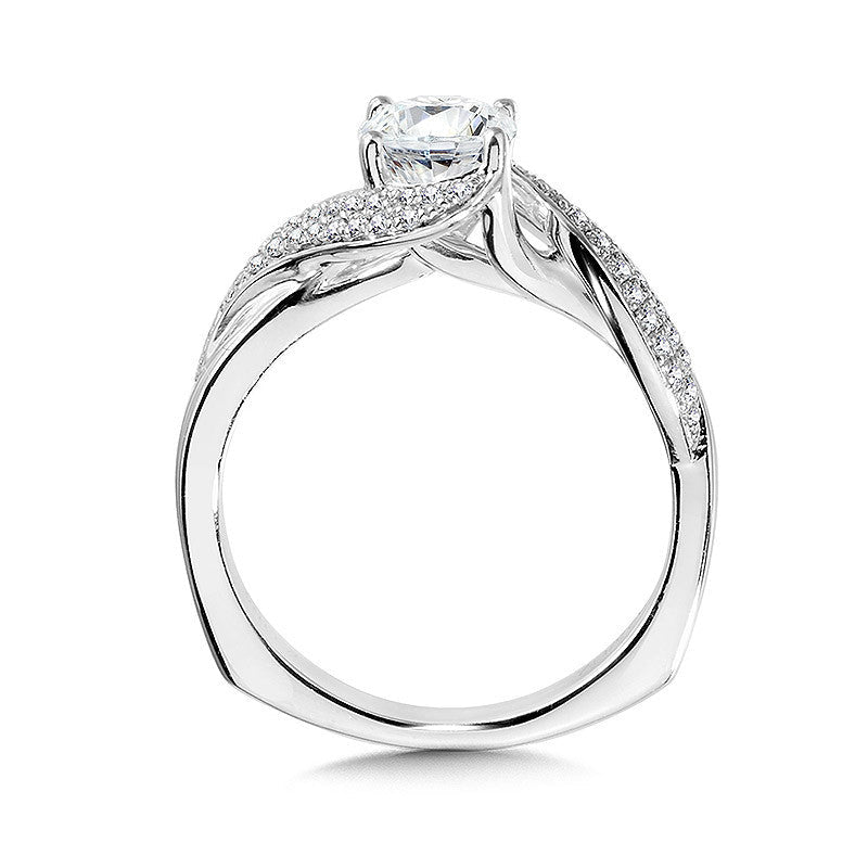 Valina Spiral Pave Diamond Engagement Ring R1054W