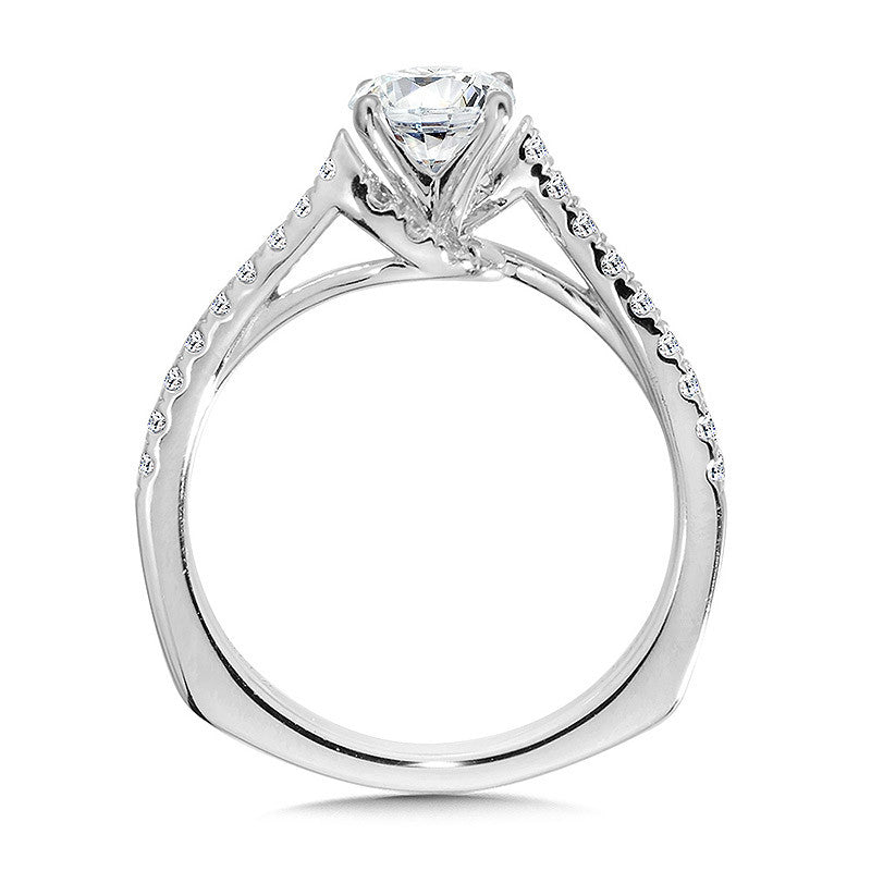 Valina Spiral Diamond Engagement Ring R1064W