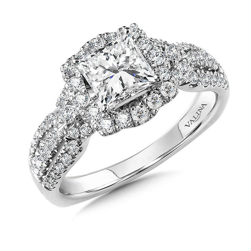Valina Princess-Cut Diamond Engagement Ring R1060W