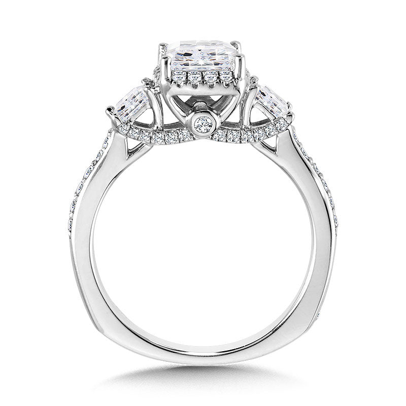 Valina Princess-Cut Three-Stone Diamond Engagement Ring R2218W