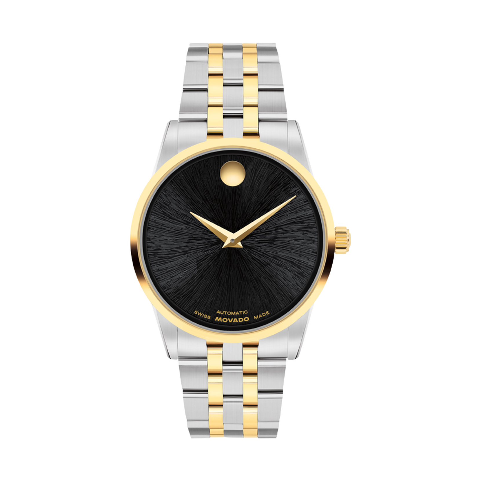 Movado Ladies' Movado Museum® Classic Two-Tone PVD Automatic Watch with Black Dial 0608001