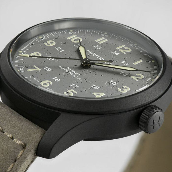 Hamilton H70215880 Khaki Field Titanium Auto Concrete Dial