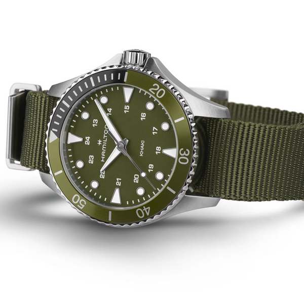 Hamilton H82241961 Khaki Navy Scuba Quartz Green Dial 37mm