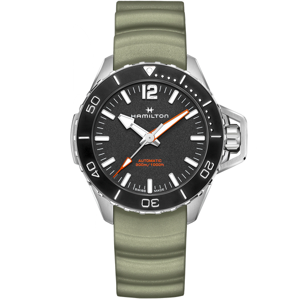 Hamilton H77825331 Khaki Navy Frogman Automatic Green Strap