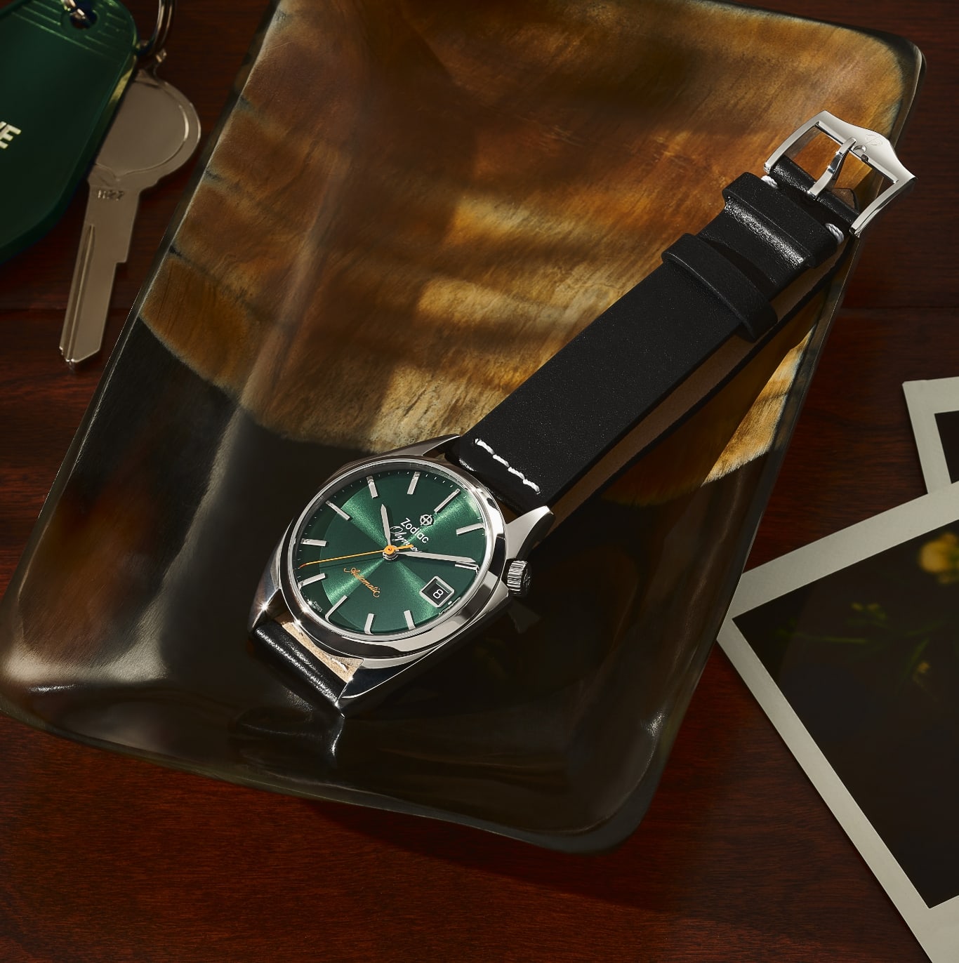 Zodiac Dress Olympos Automatic Leather Watch ZO9714
