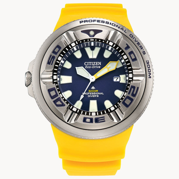 Citizen BJ8058-06L Promaster Dive Ecozilla Blue Dial Yellow Band