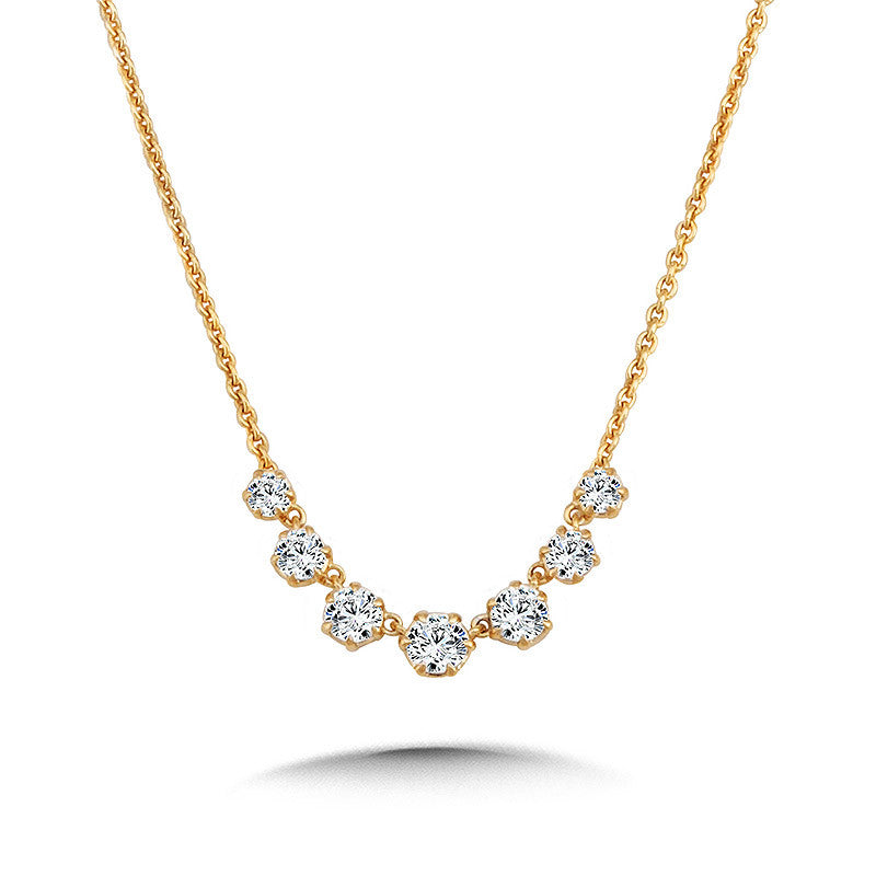 GRADUATED 7-STONE DIAMOND NECKLACE PDD3087-Y