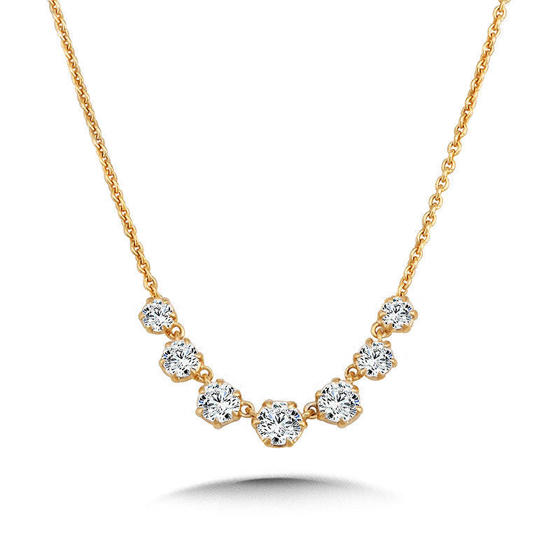 GRADUATED 7-STONE DIAMOND NECKLACE PDD3088-Y