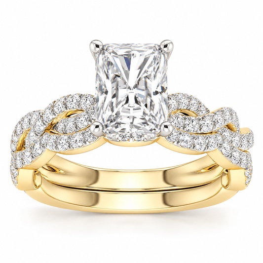 14K 2.40 CT Lab Grown Diamond Bridal Set 66098