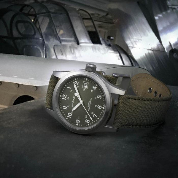 Hamilton H69439363 Khaki Field Officer Mechanical Green