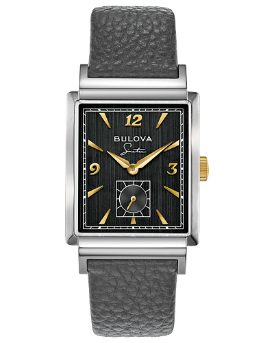 Bulova 98A261 Frank Sinatra My Way Quartz Black Textured Dial