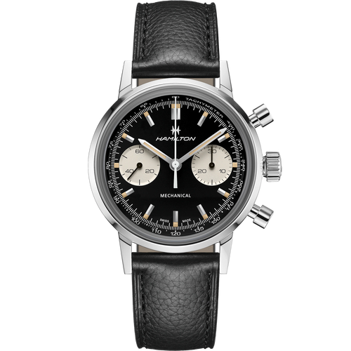 Hamilton H38429730 Intramatic Mechanical Chronograph Black Dial