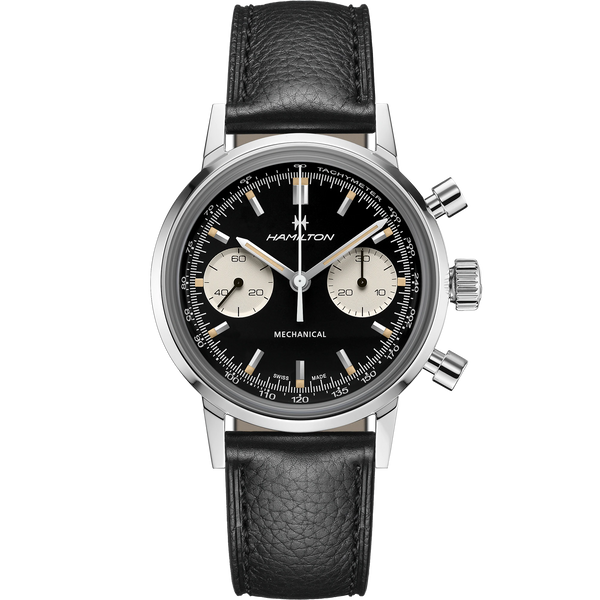 Hamilton H38429730 Intramatic Mechanical Chronograph Black Dial